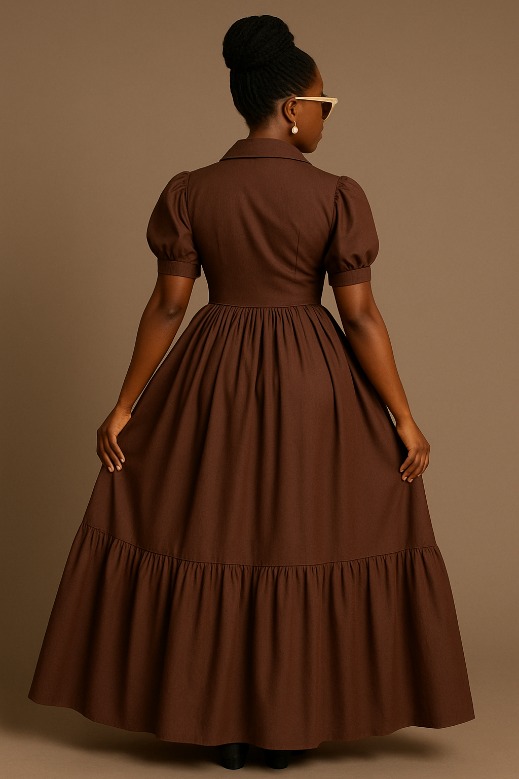 Kiki Brown Maxi Dress